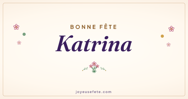 Image « Bonne fête Katrina » au format large