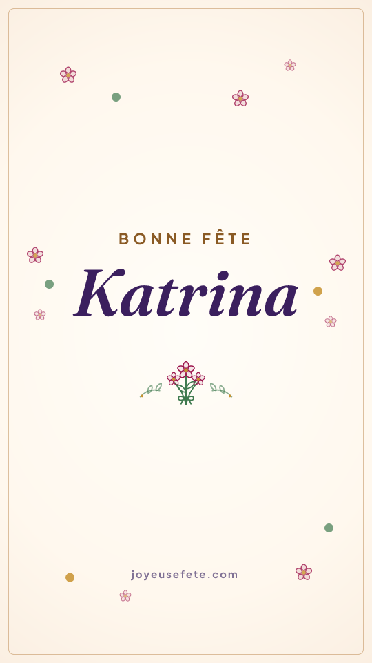 Image « Bonne fête Katrina » au format story
