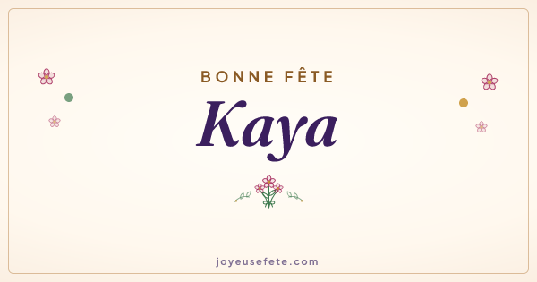 Image « Bonne fête Kaya » au format large