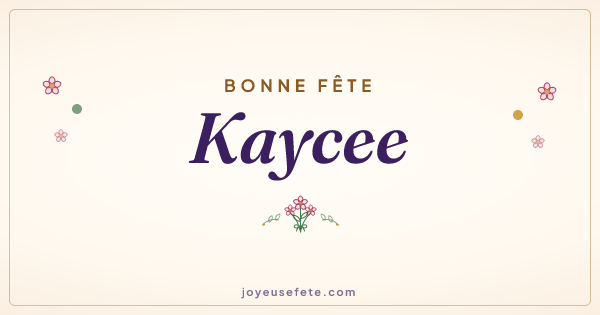 Image « Bonne fête Kaycee » au format large