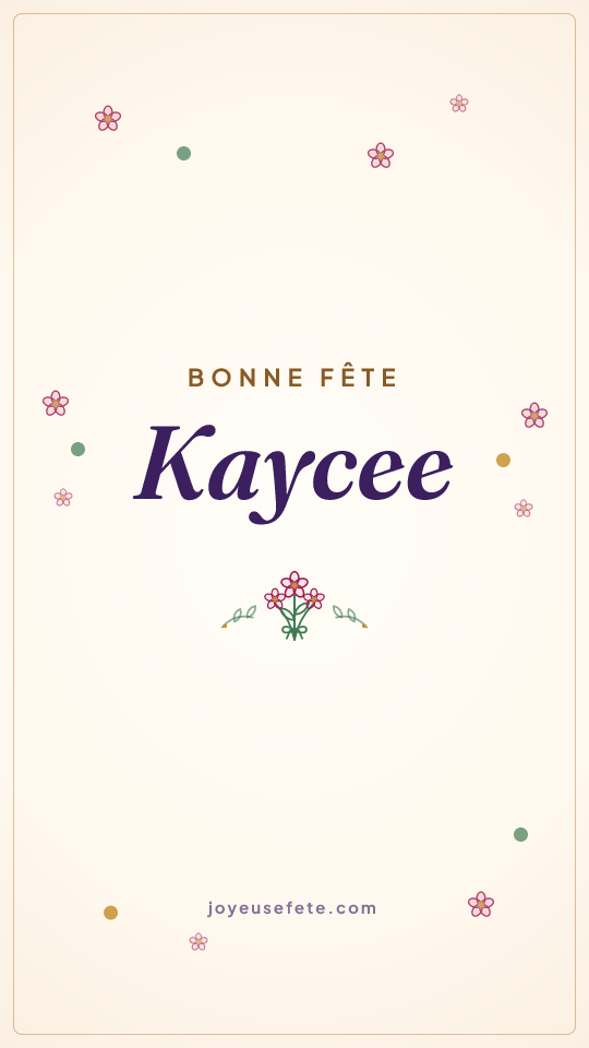 Image « Bonne fête Kaycee » au format story