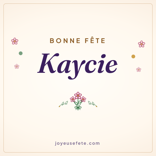 Image carrée « Bonne fête Kaycie » pour WhatsApp