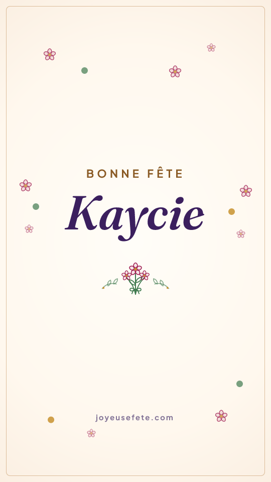 Image « Bonne fête Kaycie » au format story