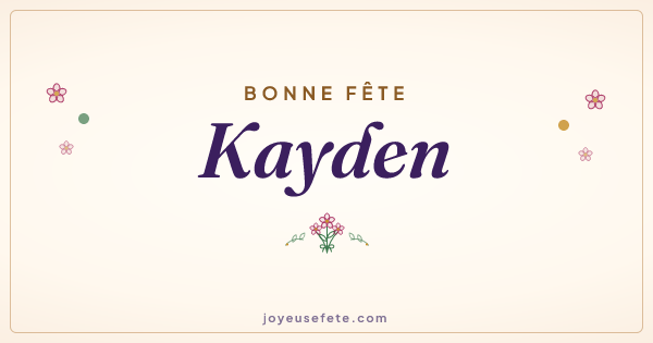 Image « Bonne fête Kayden » au format large