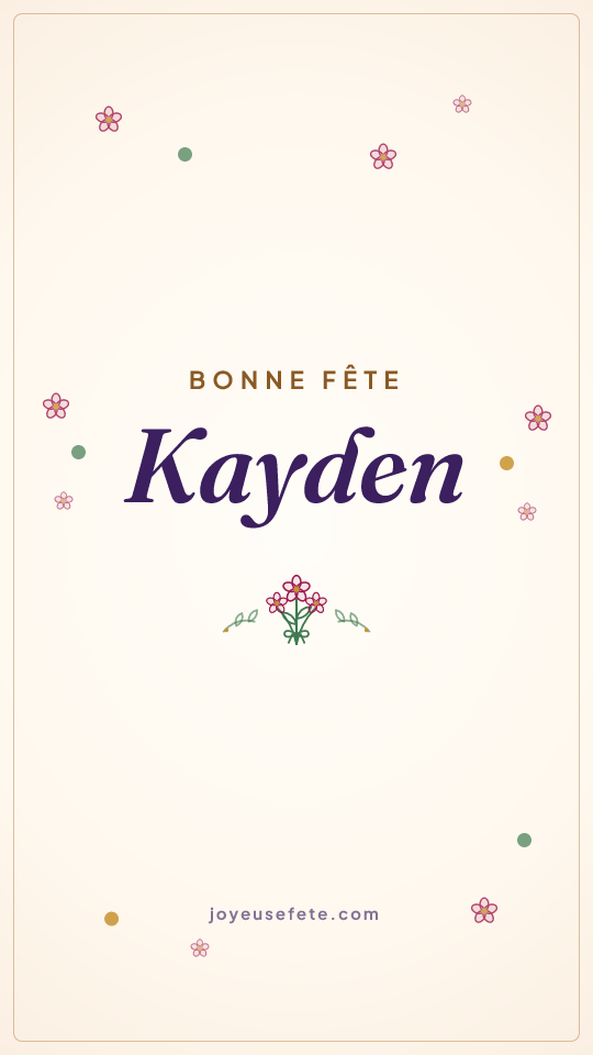 Image « Bonne fête Kayden » au format story