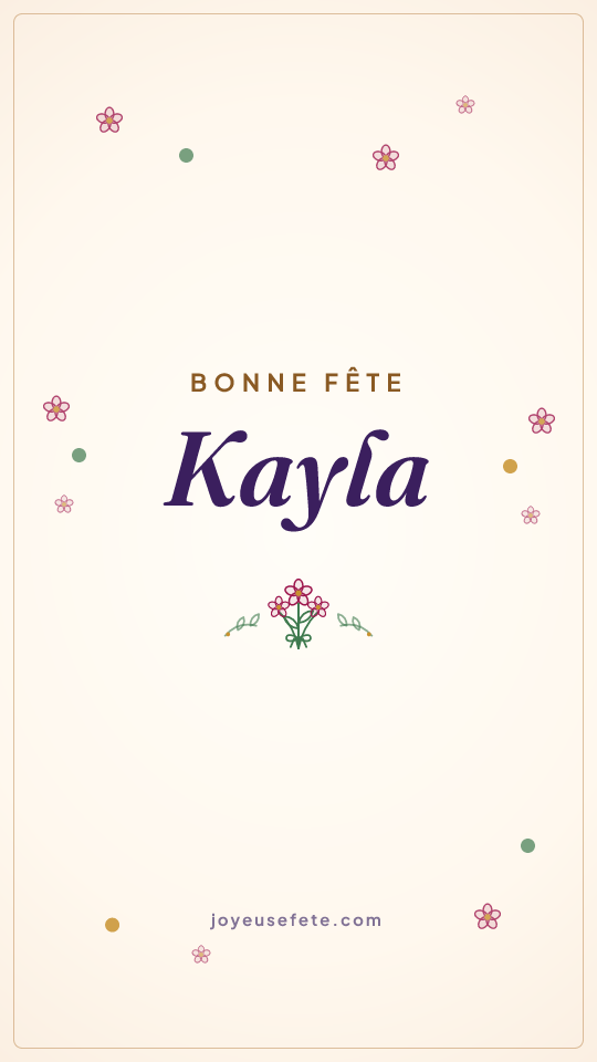Image « Bonne fête Kayla » au format story