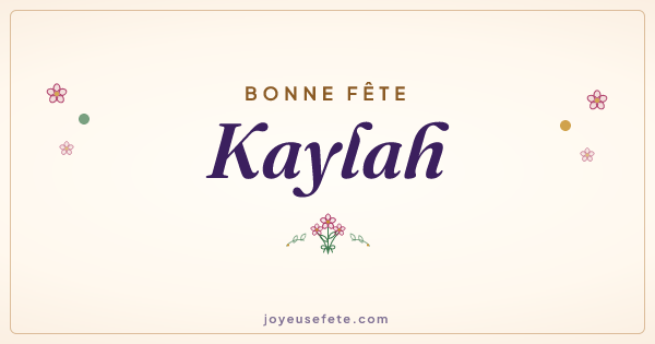 Image « Bonne fête Kaylah » au format large