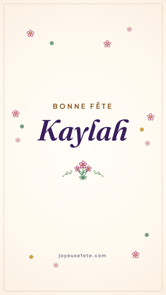 Image « Bonne fête Kaylah » au format story