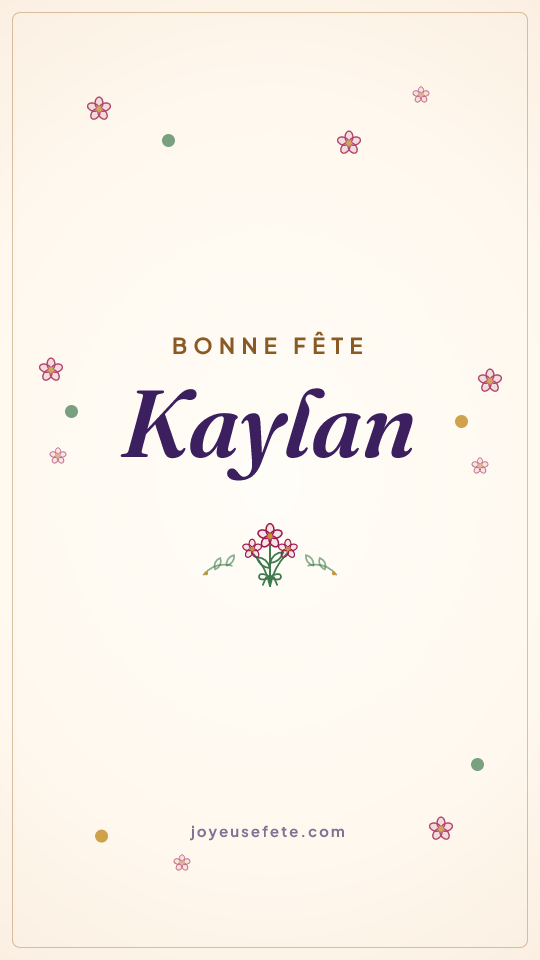 Image « Bonne fête Kaylan » au format story