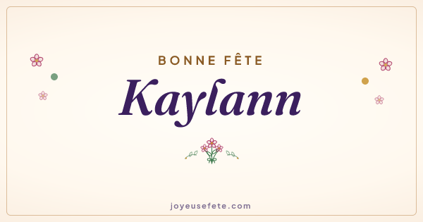 Image « Bonne fête Kaylann » au format large
