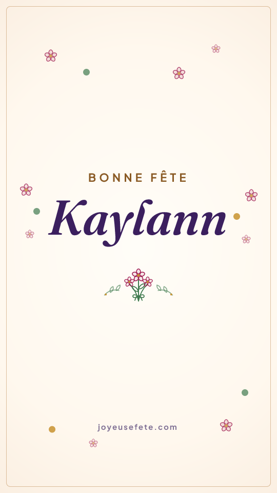Image « Bonne fête Kaylann » au format story