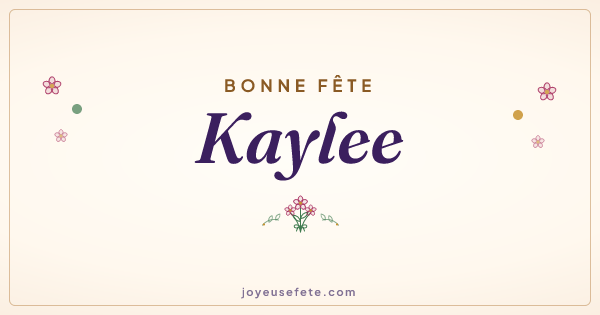 Image « Bonne fête Kaylee » au format large