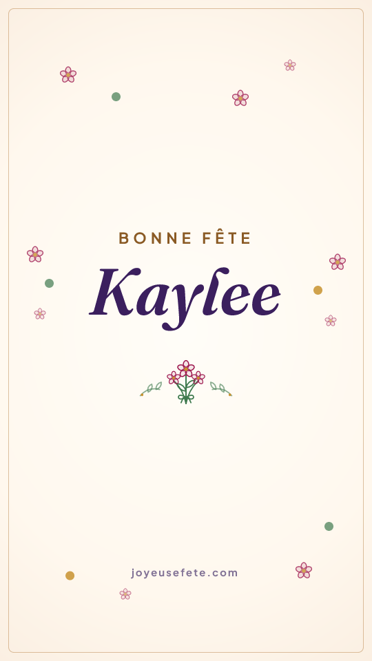 Image « Bonne fête Kaylee » au format story