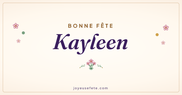 Image « Bonne fête Kayleen » au format large