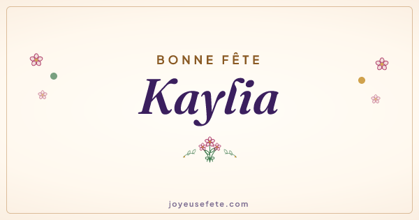 Image « Bonne fête Kaylia » au format large