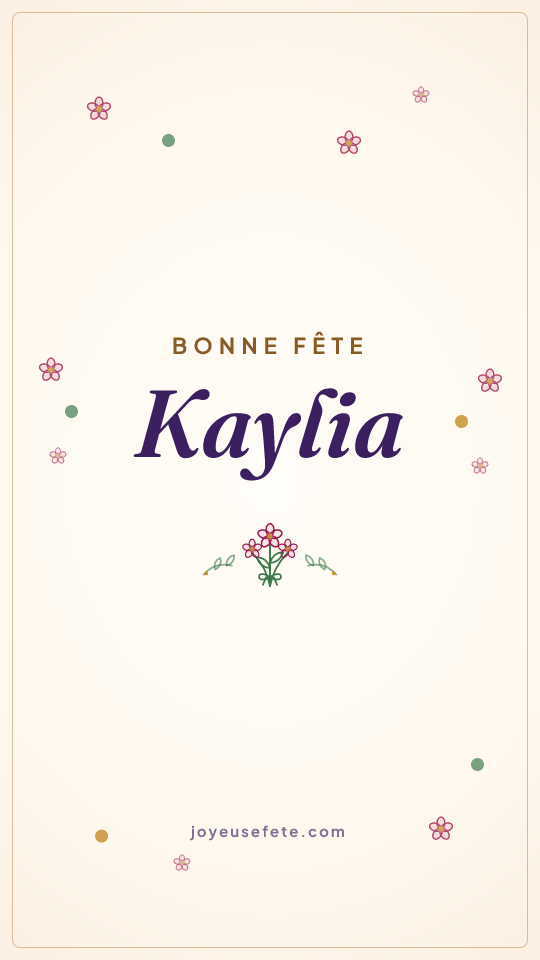 Image « Bonne fête Kaylia » au format story