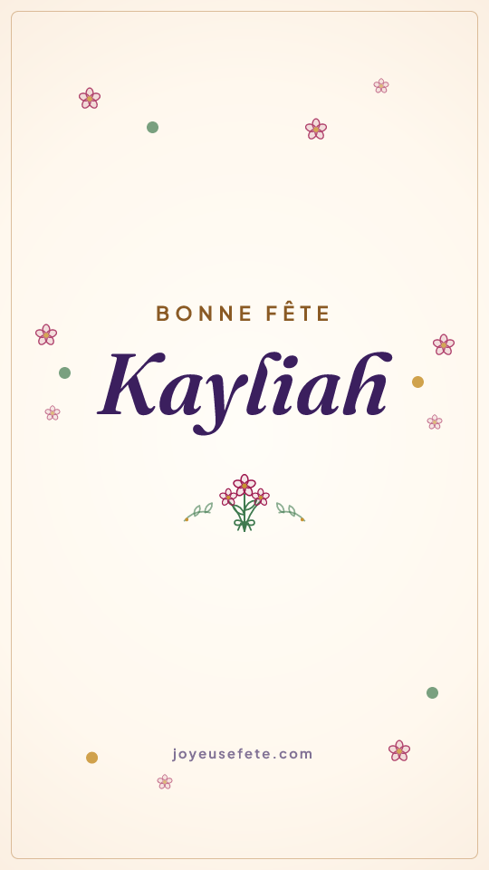 Image « Bonne fête Kayliah » au format story