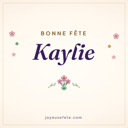 Image carrée « Bonne fête Kaylie » pour WhatsApp