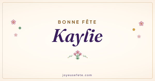 Image « Bonne fête Kaylie » au format large
