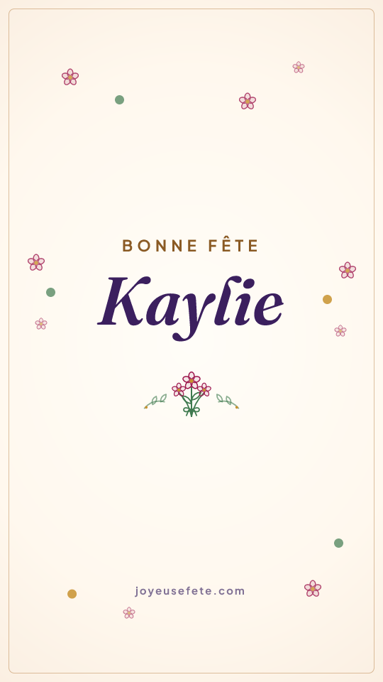Image « Bonne fête Kaylie » au format story