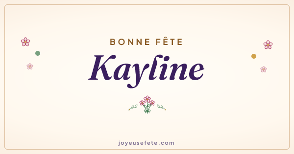 Image « Bonne fête Kayline » au format large