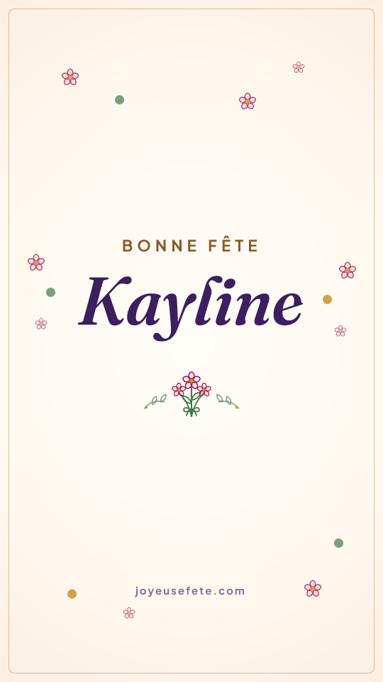 Image « Bonne fête Kayline » au format story