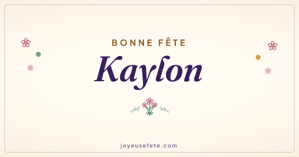 Image « Bonne fête Kaylon » au format large
