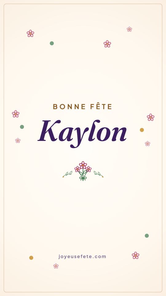 Image « Bonne fête Kaylon » au format story