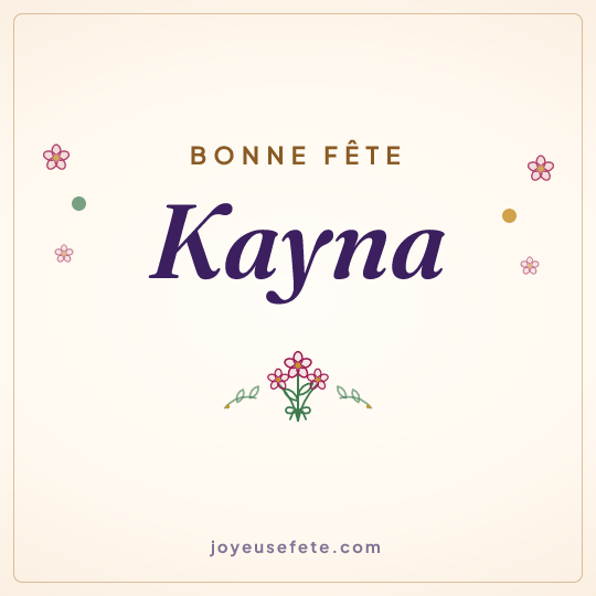 Image carrée « Bonne fête Kayna » pour WhatsApp