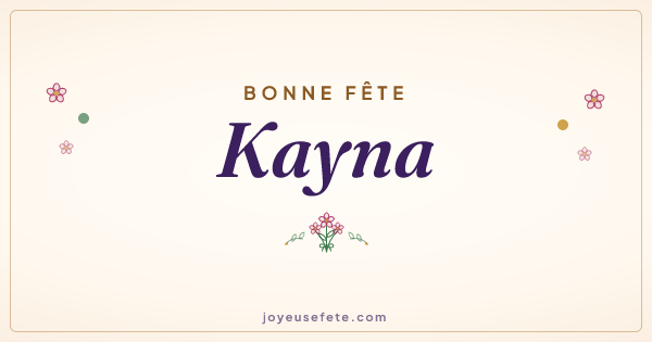 Image « Bonne fête Kayna » au format large