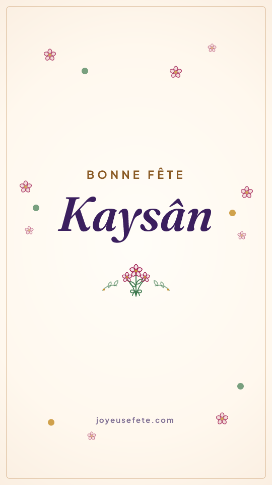 Image « Bonne fête Kaysân » au format story