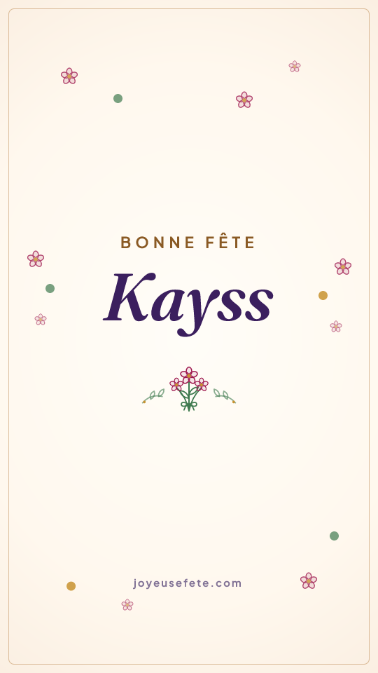 Image « Bonne fête Kayss » au format story