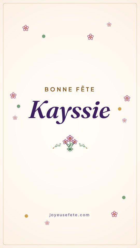 Image « Bonne fête Kayssie » au format story