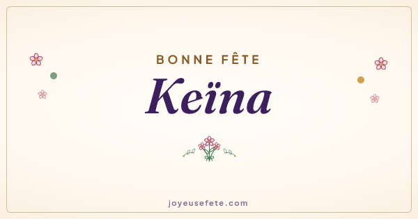 Image « Bonne fête Keïna » au format large