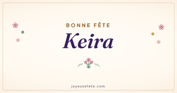 Image « Bonne fête Keira » au format large
