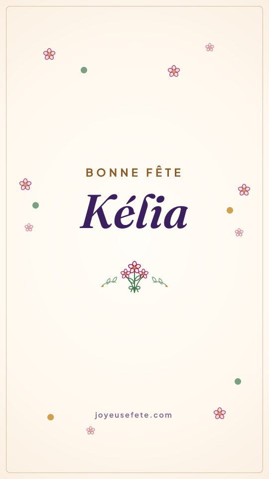 Image « Bonne fête Kélia » au format story