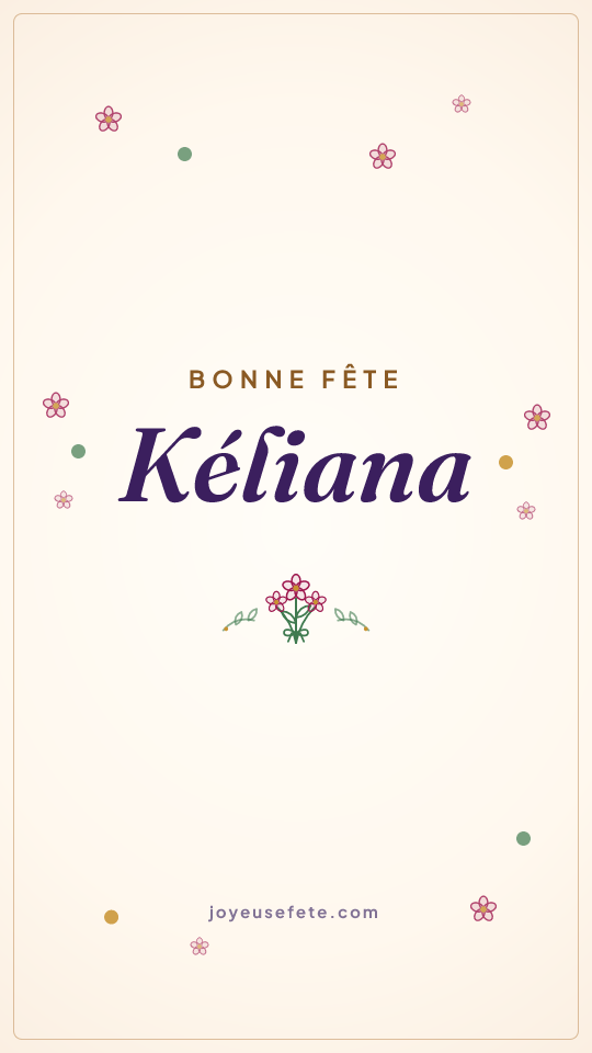 Image « Bonne fête Kéliana » au format story