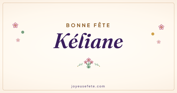 Image « Bonne fête Kéliane » au format large