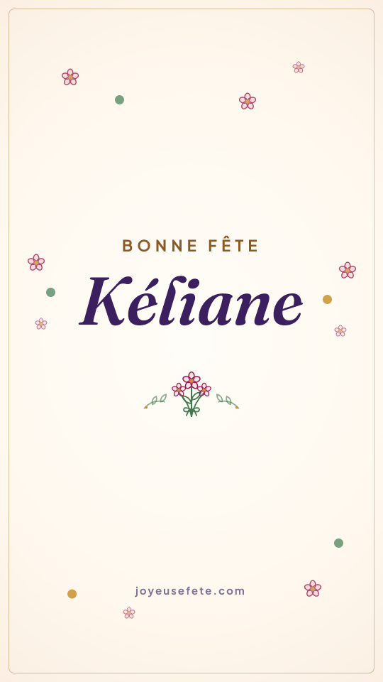Image « Bonne fête Kéliane » au format story