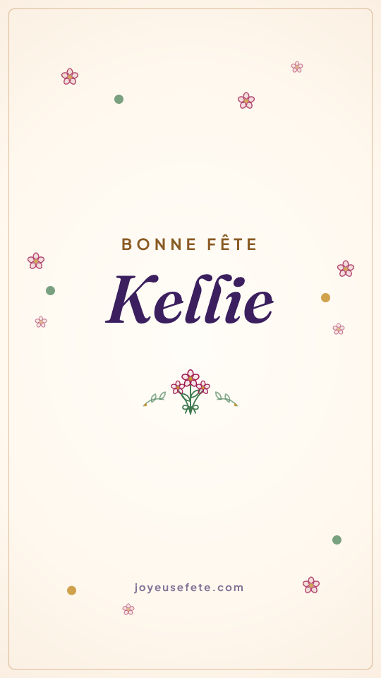 Image « Bonne fête Kellie » au format story