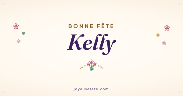 Image « Bonne fête Kelly » au format large