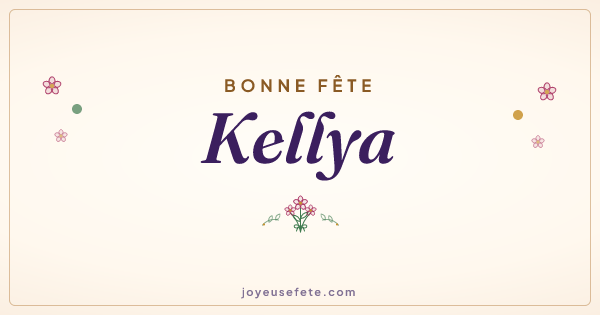 Image « Bonne fête Kellya » au format large