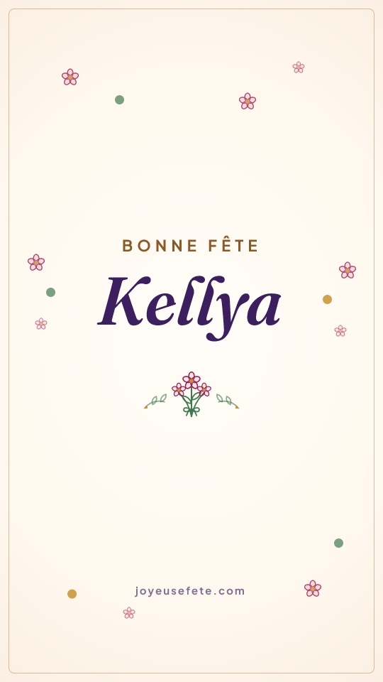 Image « Bonne fête Kellya » au format story