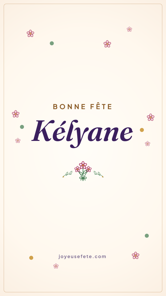Image « Bonne fête Kélyane » au format story