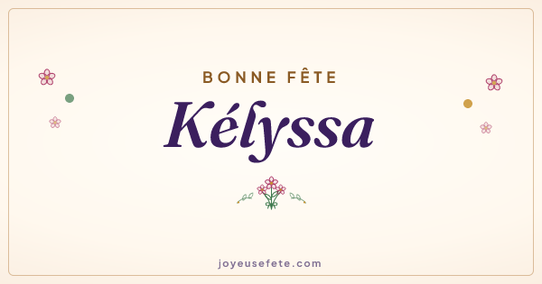 Image « Bonne fête Kélyssa » au format large