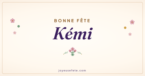 Image « Bonne fête Kémi » au format large