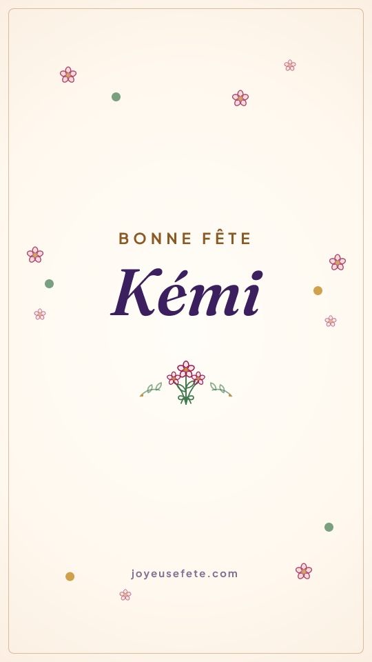 Image « Bonne fête Kémi » au format story