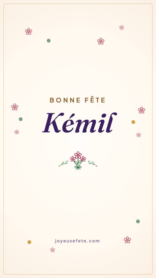Image « Bonne fête Kémil » au format story