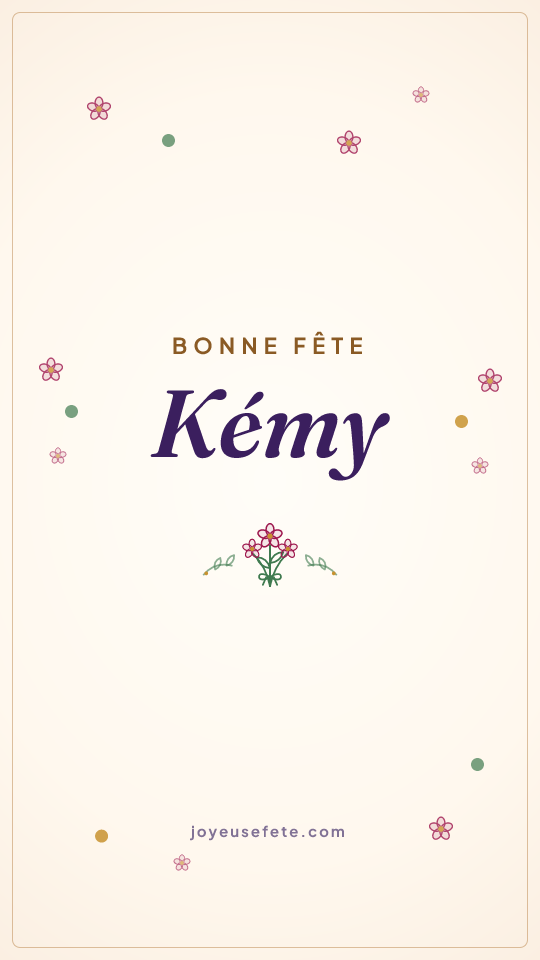 Image « Bonne fête Kémy » au format story