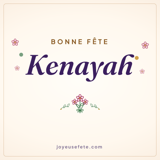 Image carrée « Bonne fête Kenayah » pour WhatsApp